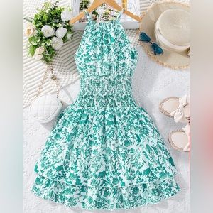 green high neck dress- NEVER WORN